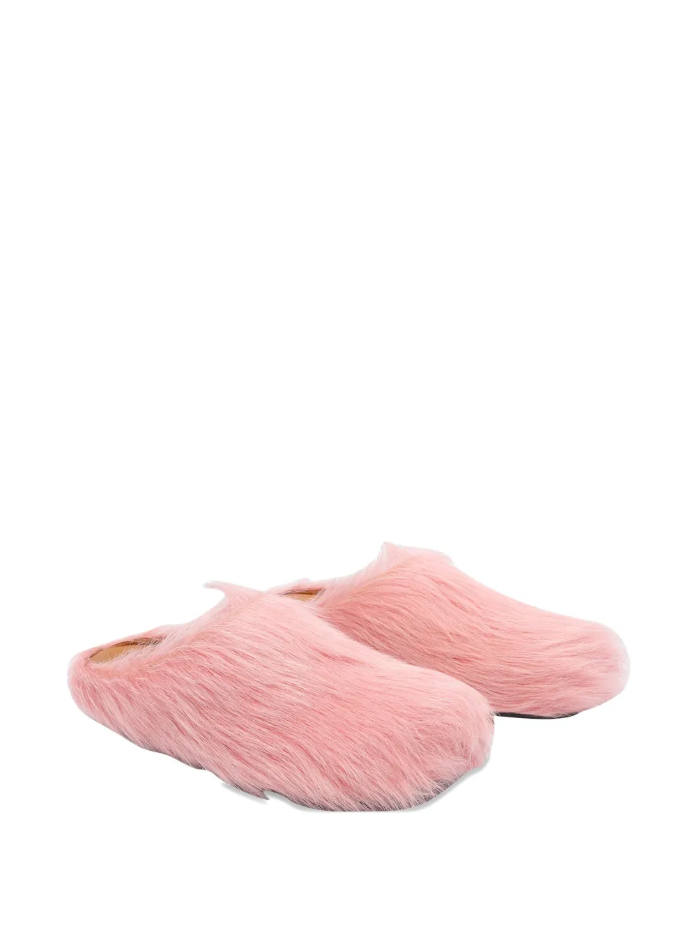 Marni Leather Flat Mules In Pink