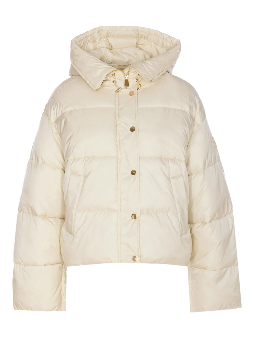PINKO hooded quilted coat Wit