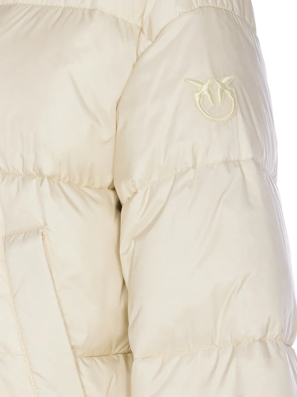 PINKO hooded quilted coat Wit