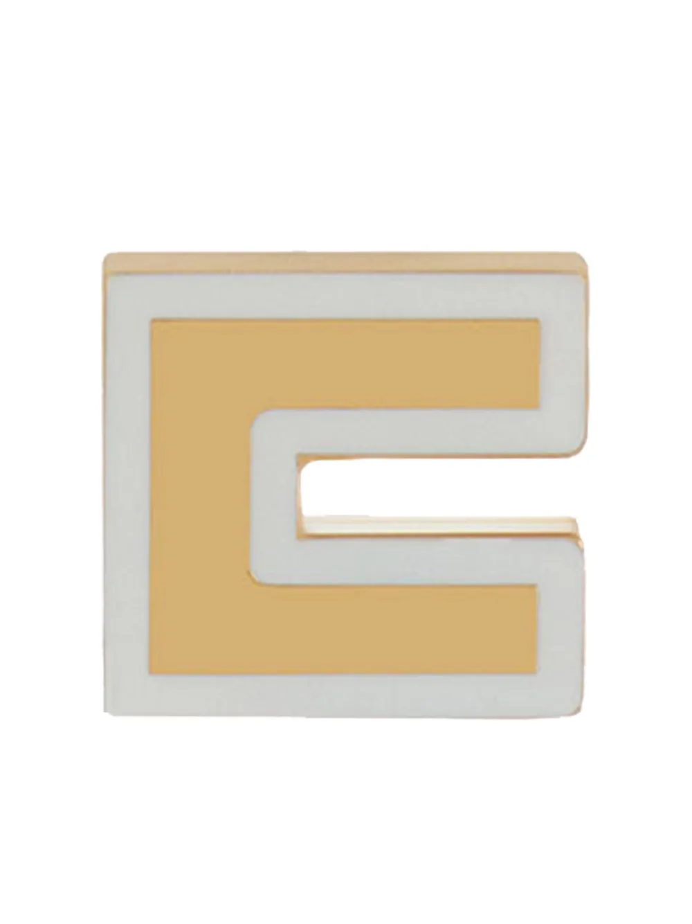 Elisabetta Franchi logo square earrings - Goud