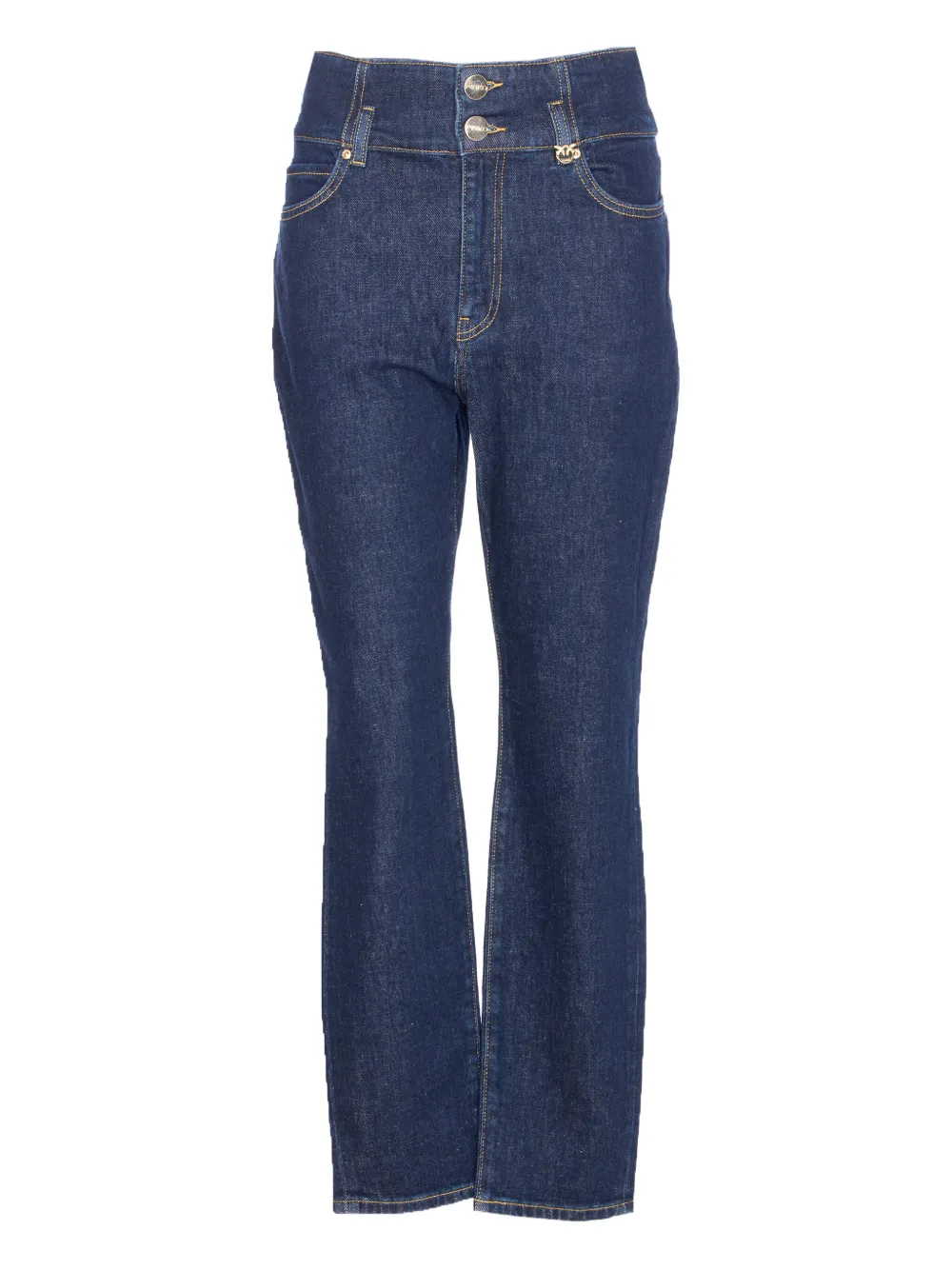 PINKO High waist jeans met knopen Blauw
