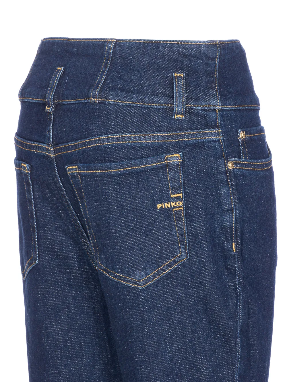 PINKO High waist jeans met knopen Blauw