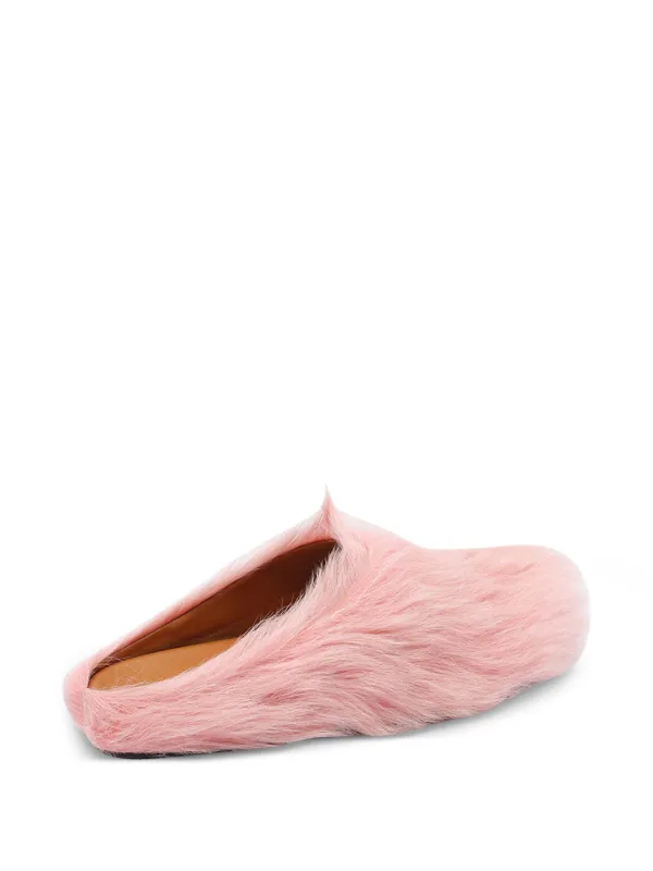 Marni calf-hair slip-on Mules | Pink | FARFETCH