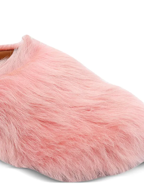 Marni calf-hair slip-on Mules | Pink | FARFETCH