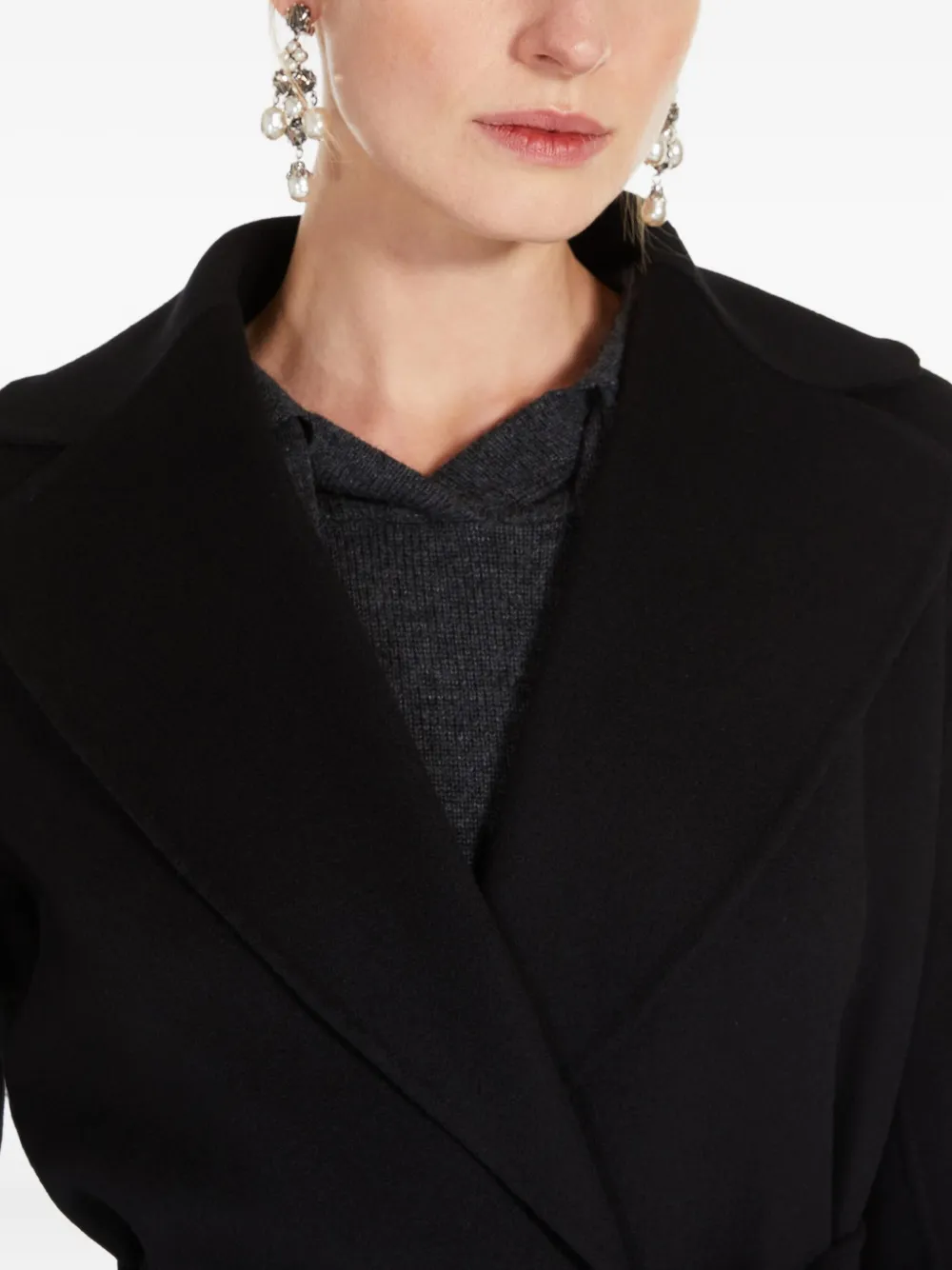 'S Max Mara Wikkeljas met ceintuur Zwart