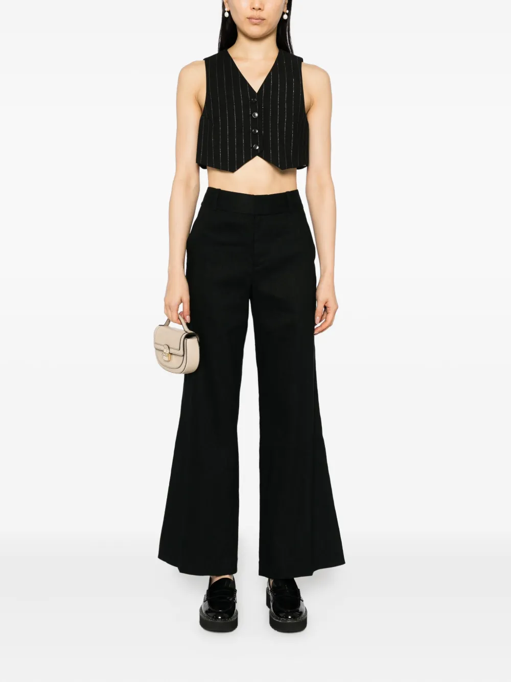 Alice + olivia Broek met wijde pijpen - Zwart