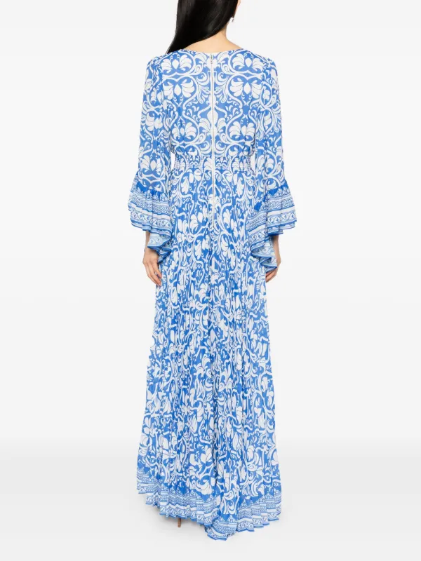 Alice + Olivia Selene Pleated Dress | Multicolour | FARFETCH