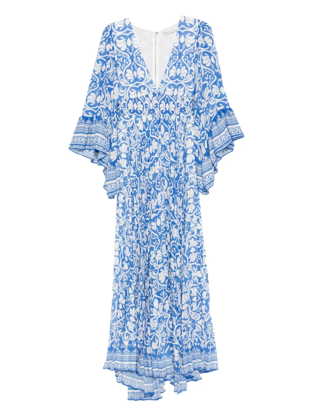 Alice And Olivia Selene Pleated Dress In Multi