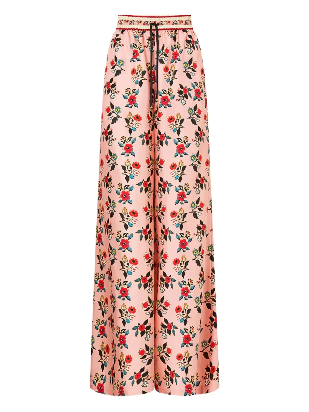 Camilla floral-print drawstring trousers | Pink | Image 1