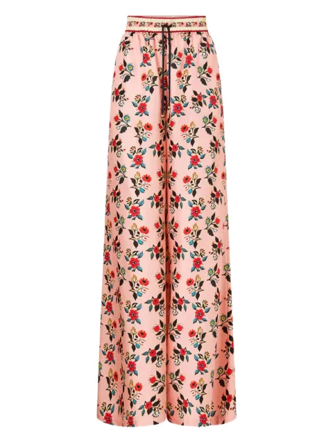 Camilla floral-print drawstring trousers