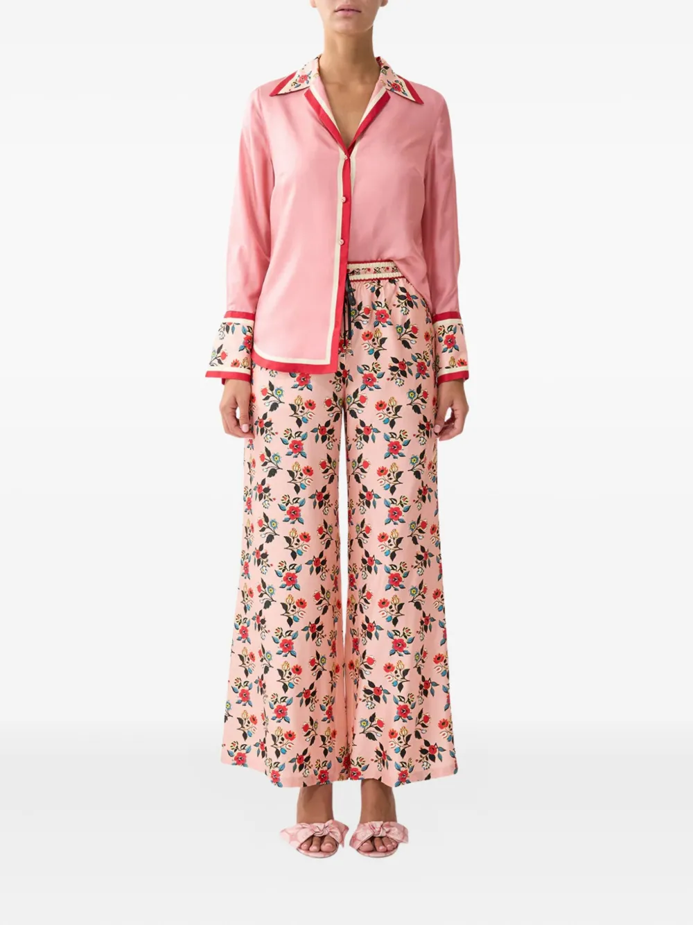 Camilla floral-print drawstring trousers | Wide-Leg Pants | Image 2