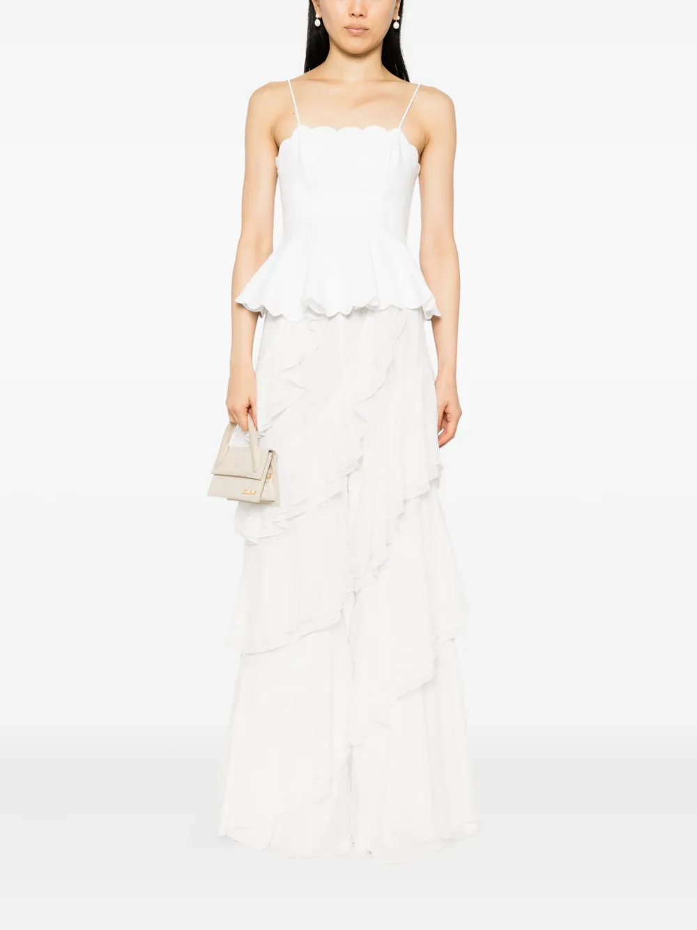 Alice + olivia Broek met bloemenkant - Wit