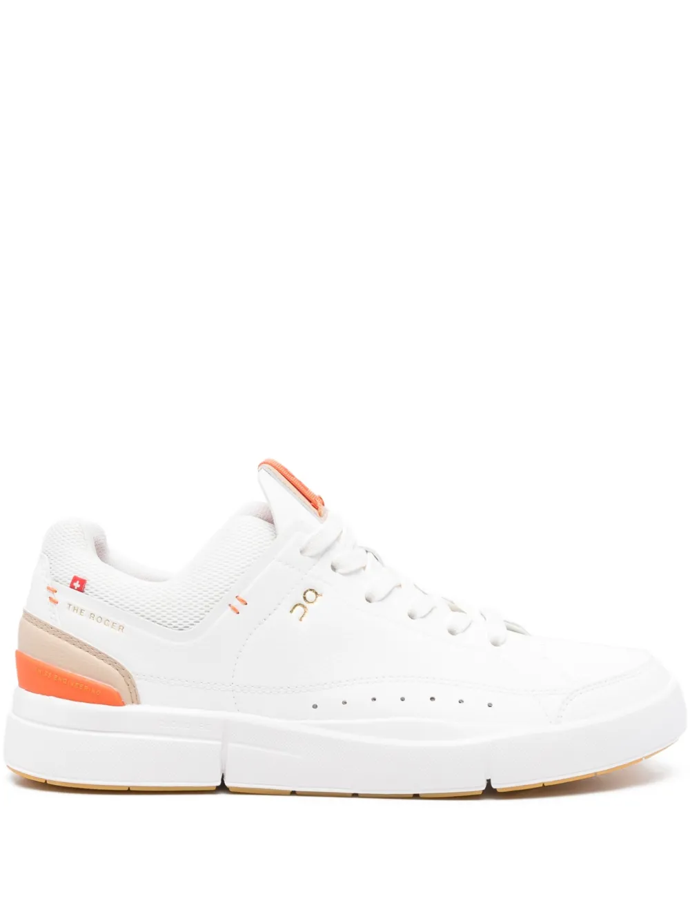 On Running lace-up panelled sneakers White