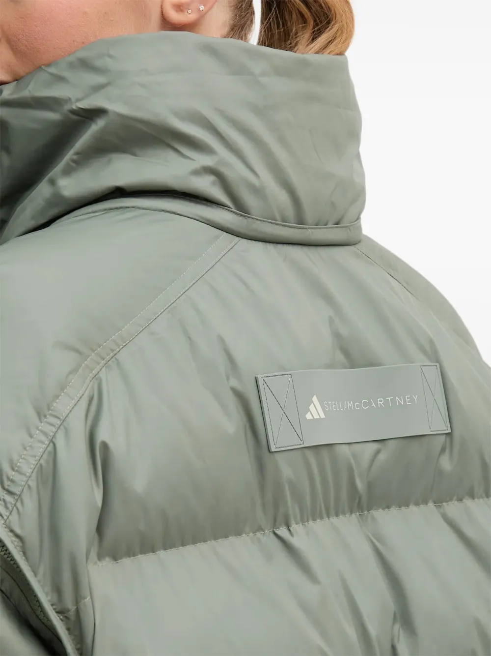 adidas by Stella McCartney Jas met capuchon en trekkoord Groen