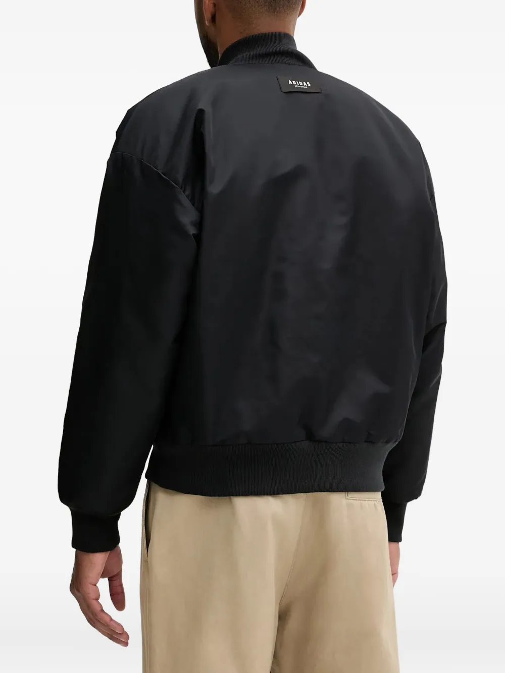 adidas logo-detail bomber jacket Zwart