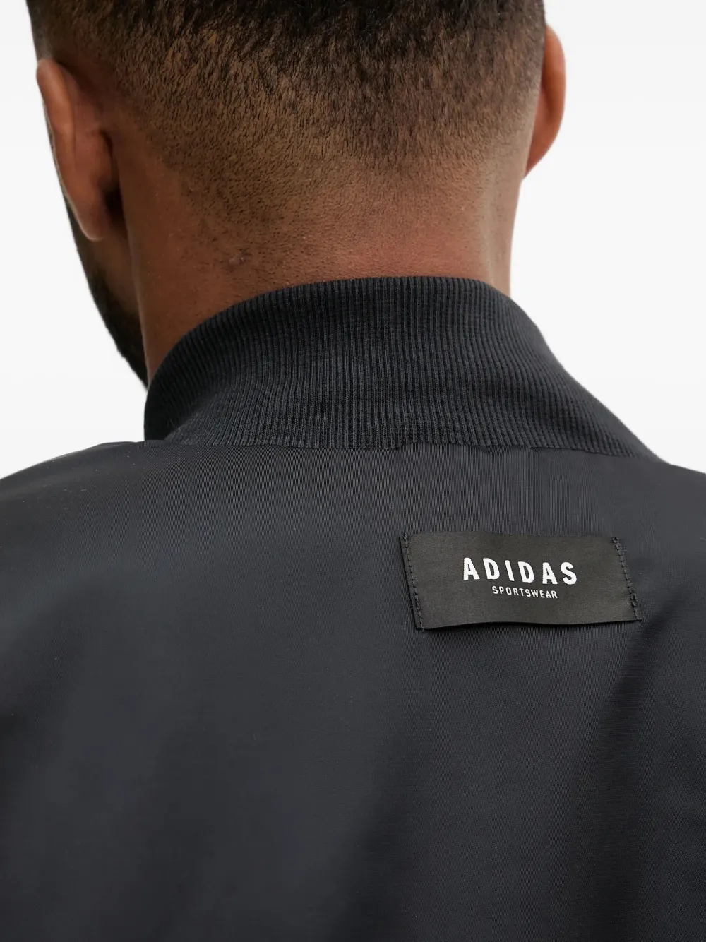 adidas logo-detail bomber jacket Zwart