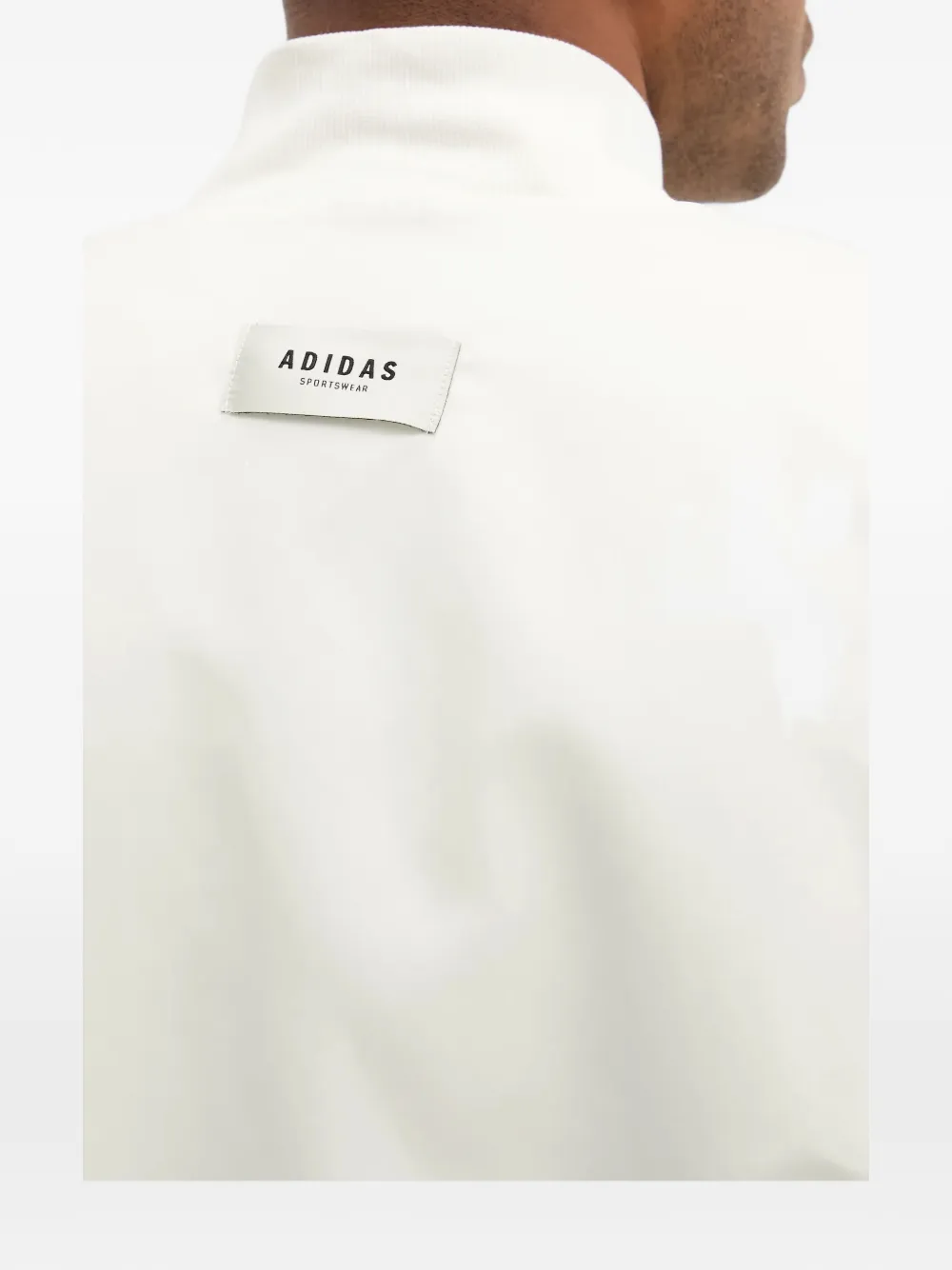 adidas zip-up logo bomber jacket Beige