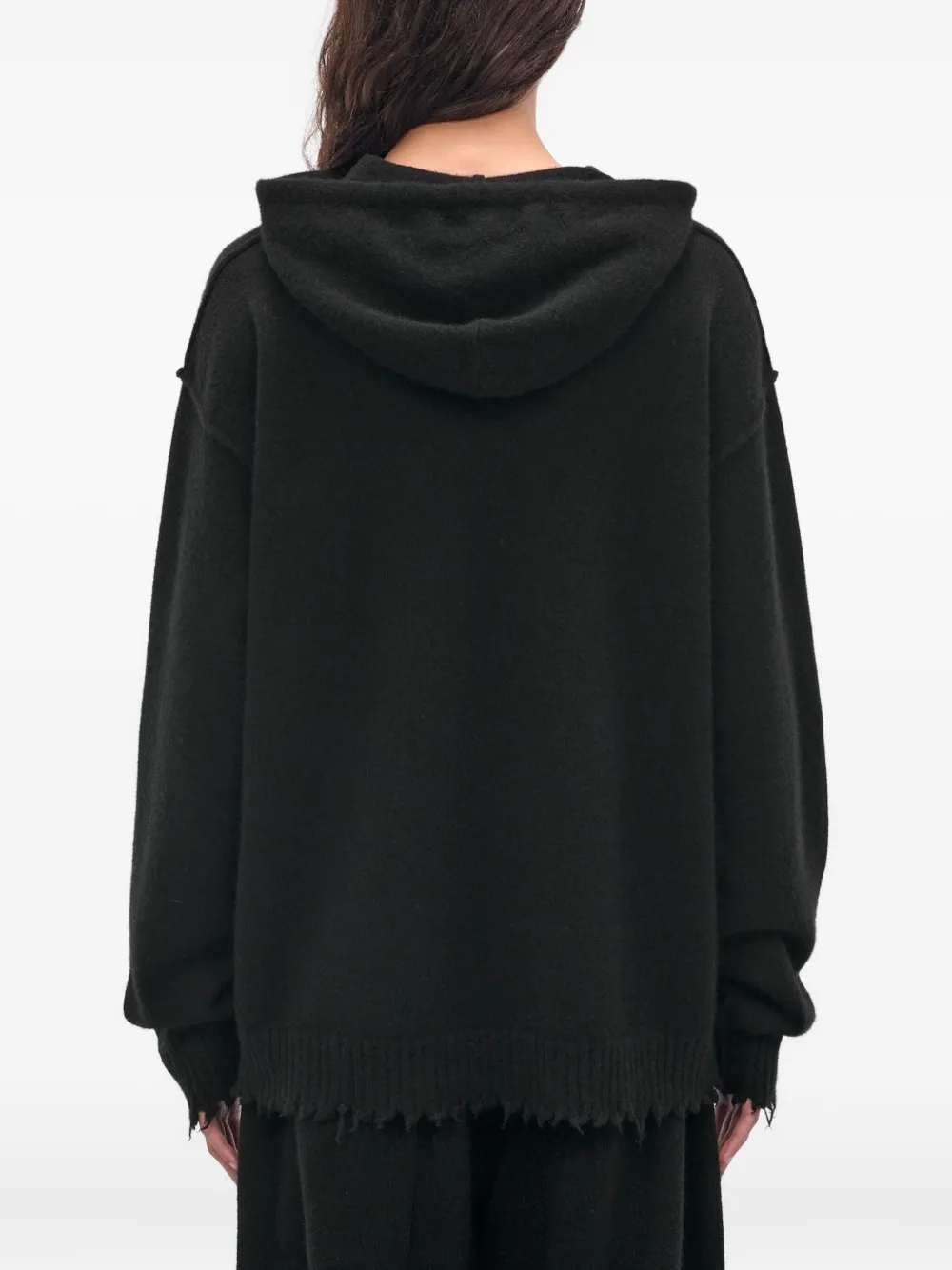 Uma Wang Kasjmier hoodie Zwart