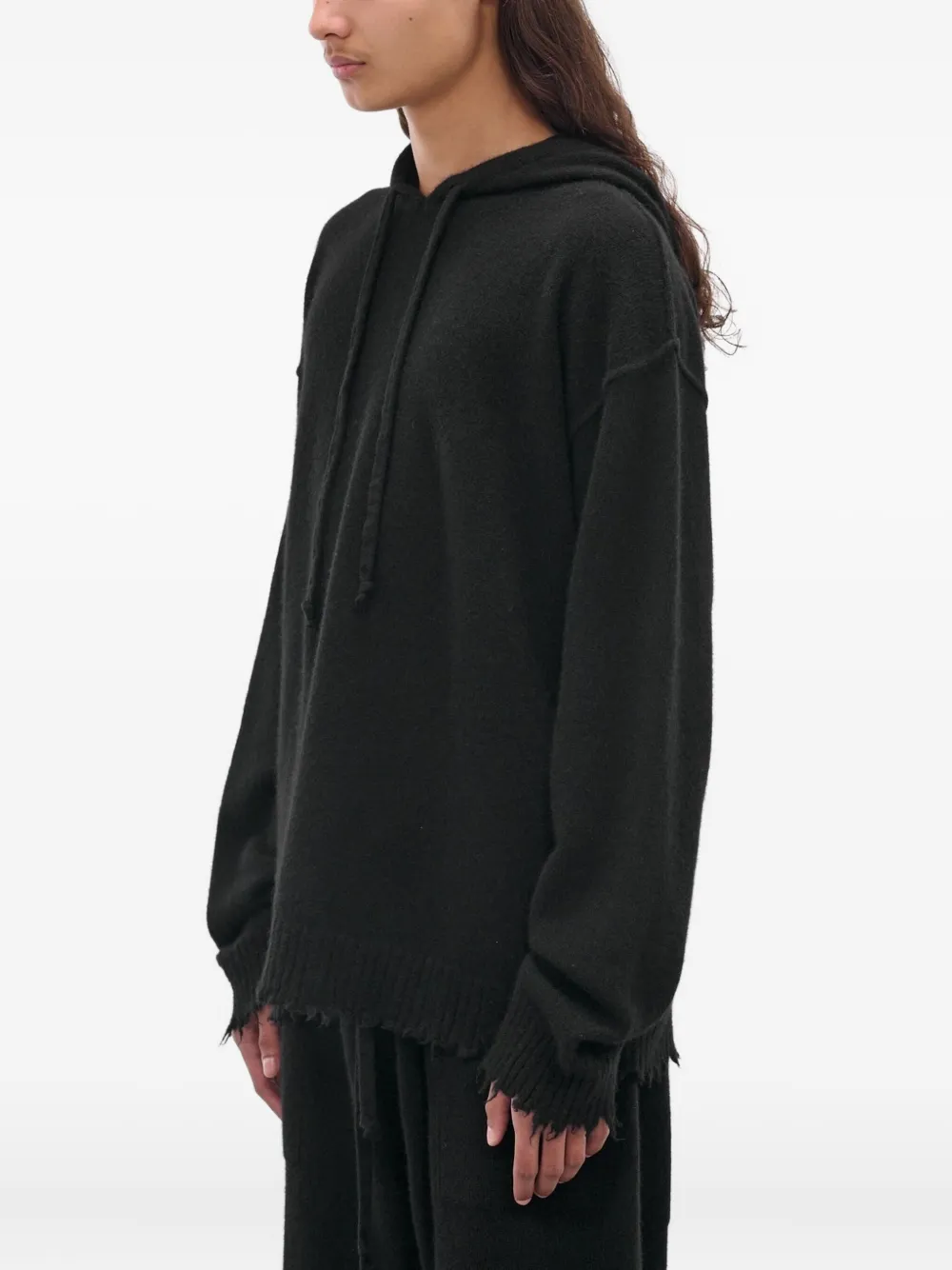 Uma Wang Kasjmier hoodie Zwart