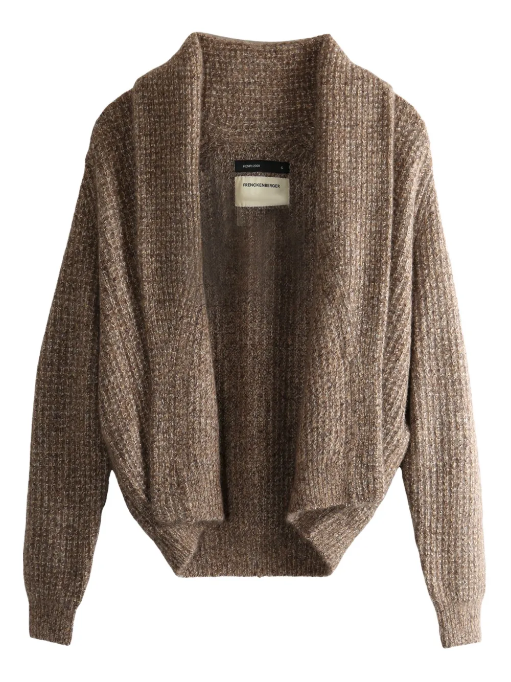 Frenckenberger shawl-collar ribbed cardigan | Brown | Image 1