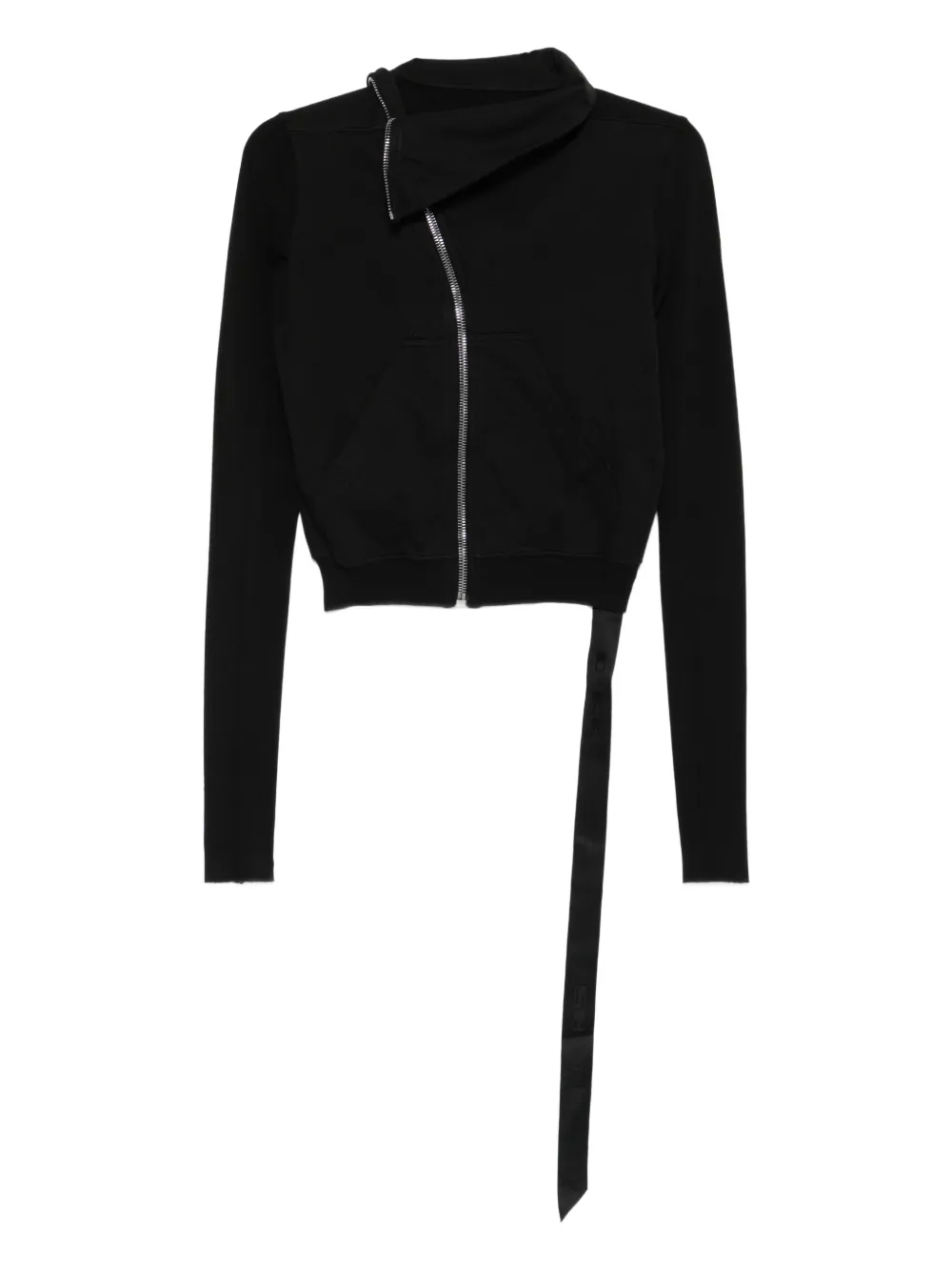 Rick Owens DRKSHDW Asymmetrische sweater met rits Zwart