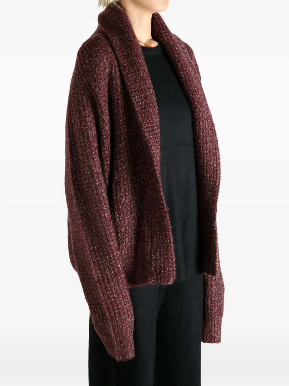 Frenckenberger shawl-collar knitted cardigan Rood