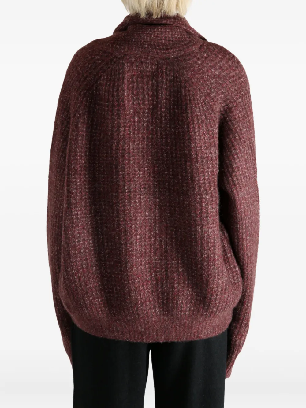 Frenckenberger shawl-collar knitted cardigan Rood