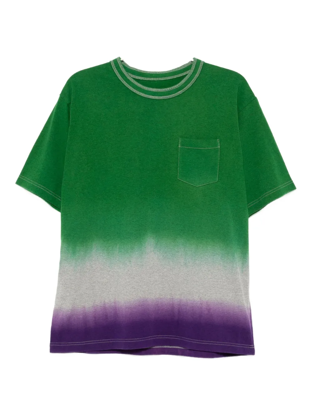 Sacai T-shirt met kleurverloop Groen