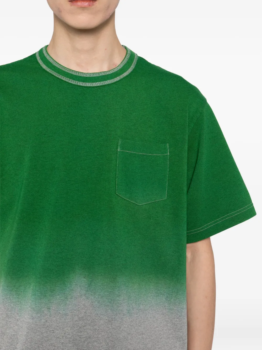 sacai T-shirt met kleurverloop Groen