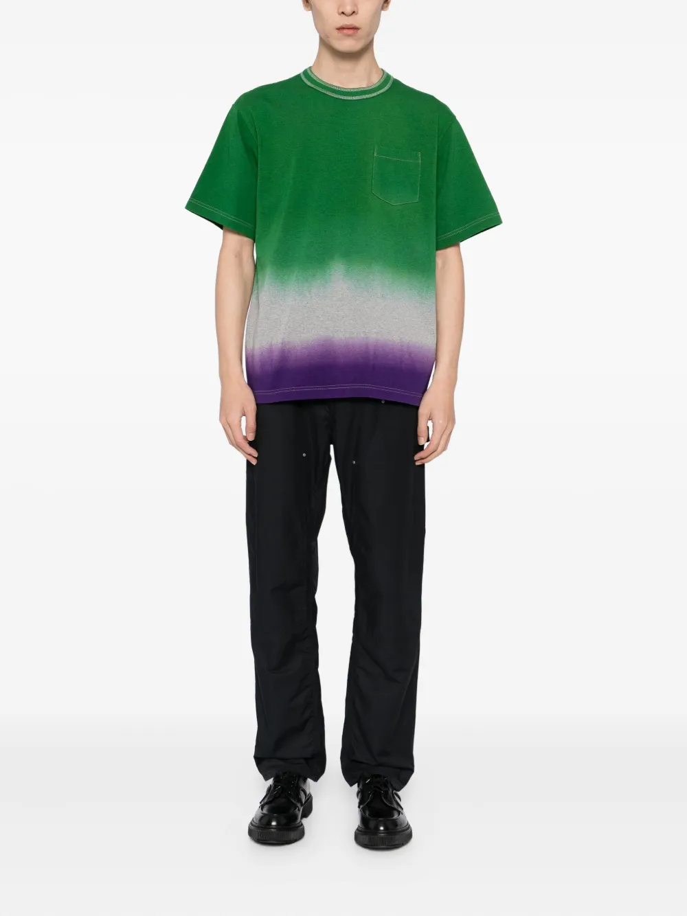 sacai T-shirt met kleurverloop Groen
