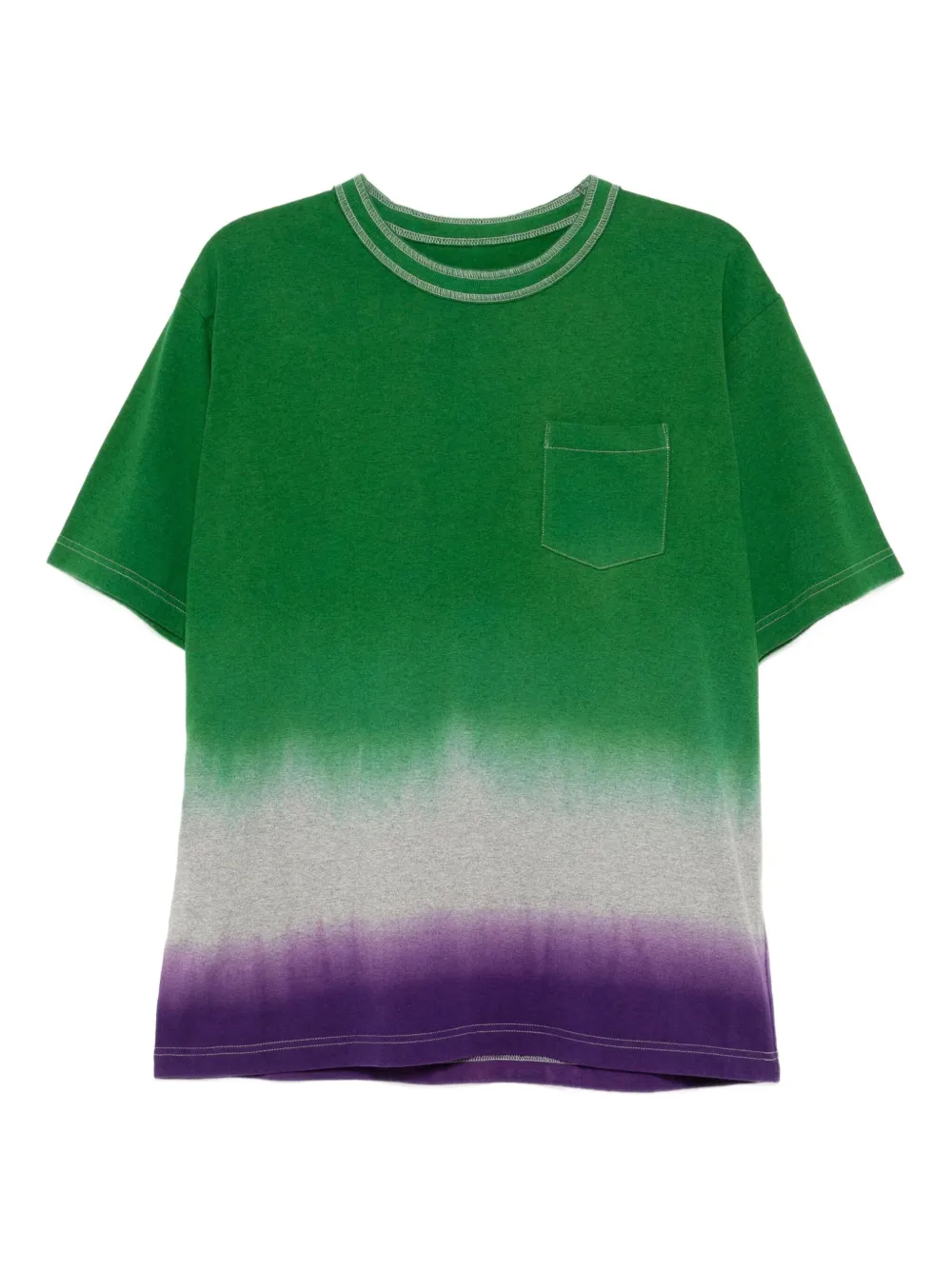 sacai gradient T-shirt | Green | Image 1