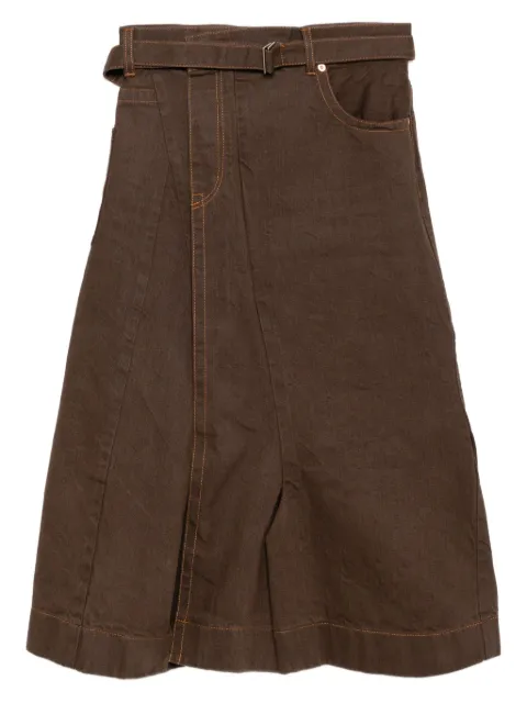sacai cotton wrap skirt