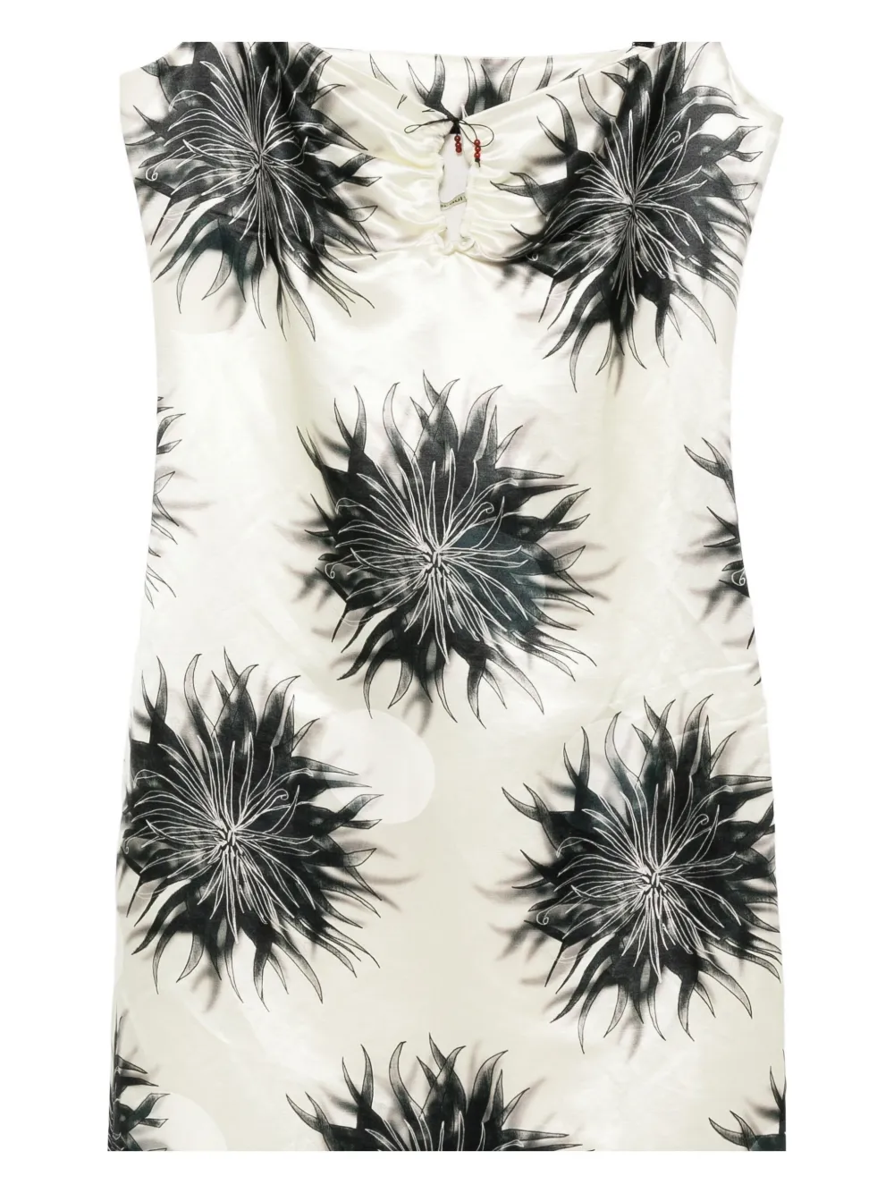 SAMUEL GUÌ YANG Jurk met bloemenprint Beige