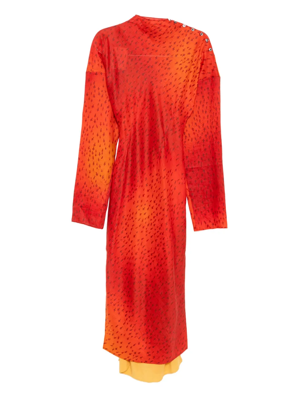 Samuel Gui Yang Willow Lava-fish Dress In Red