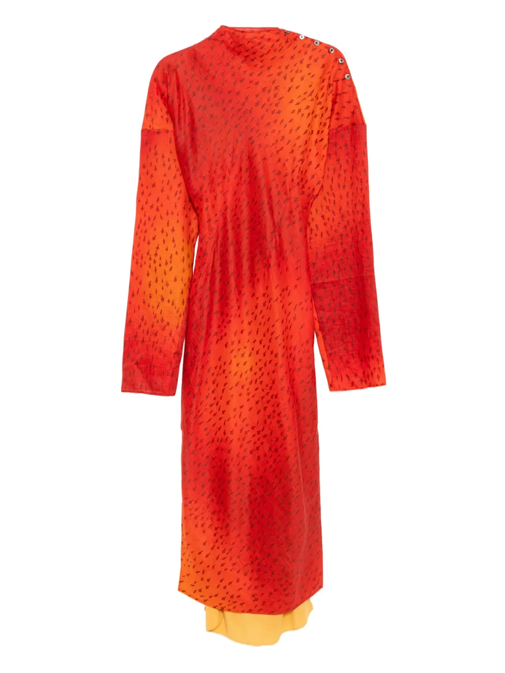 SAMUEL GUÌ YANG Willow jurk met lava-vis Rood