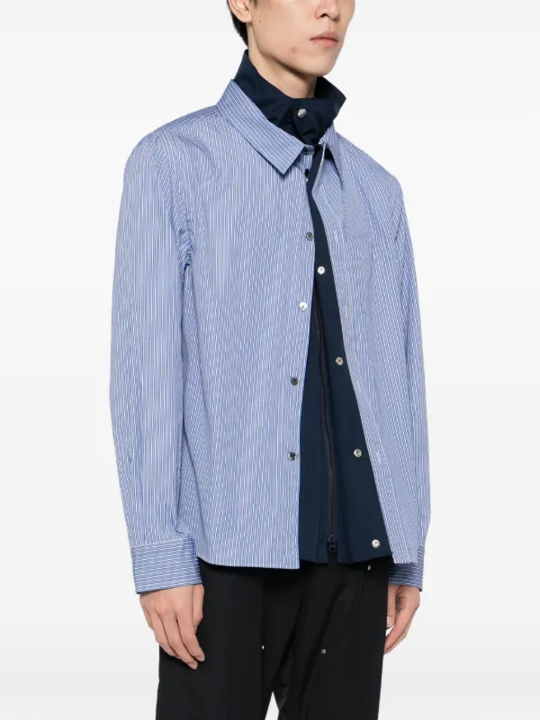 Sacai ポプリン スカートジャケット | ブルー | FARFETCH JP