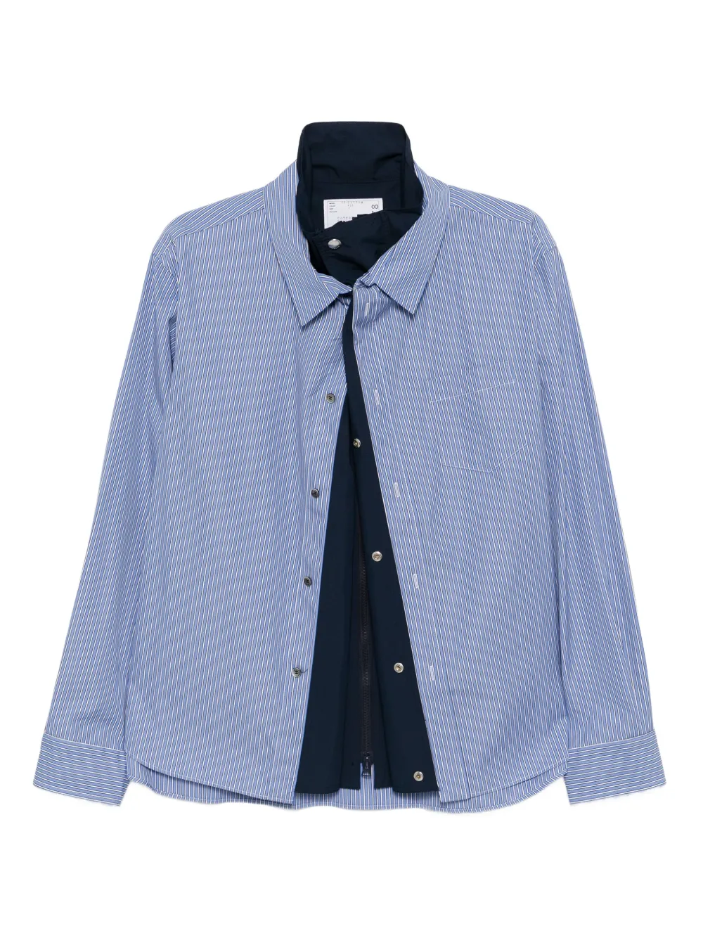 sacai ポプリン スカートジャケット - ブルー sacai ポプリン スカートジャケット - ブルー
