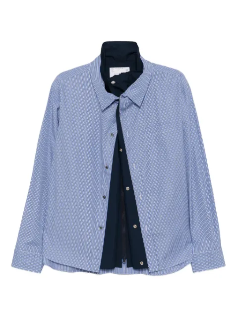 sacai جاكيت قميص بوبلين