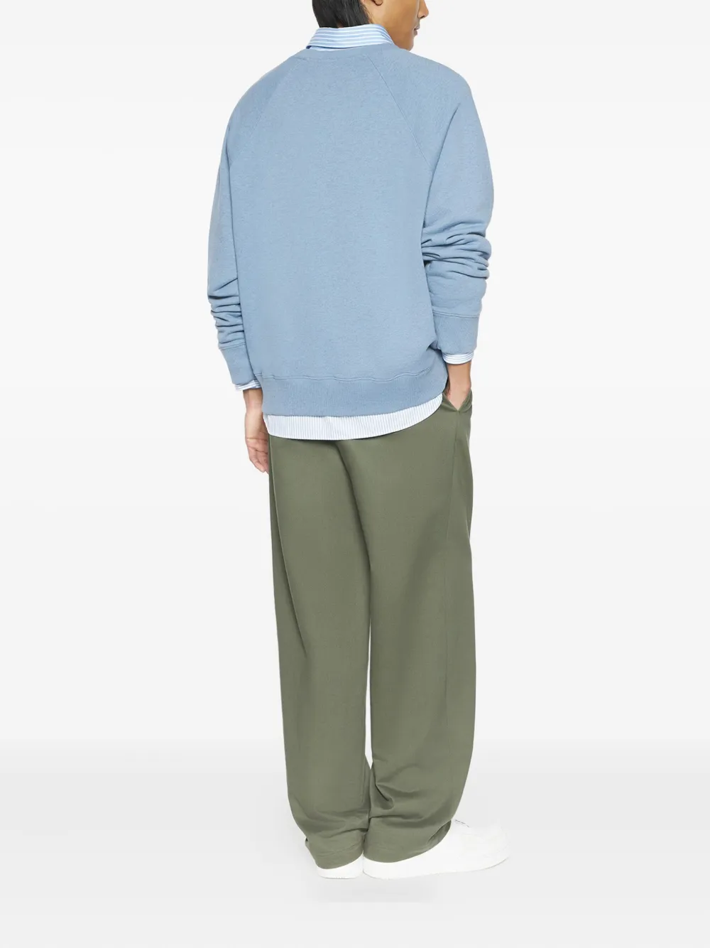 Maison Kitsuné Sweater met raglan mouwen Blauw