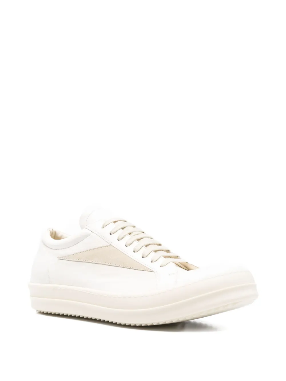 Rick Owens leather lace-up sneakers Neutrals