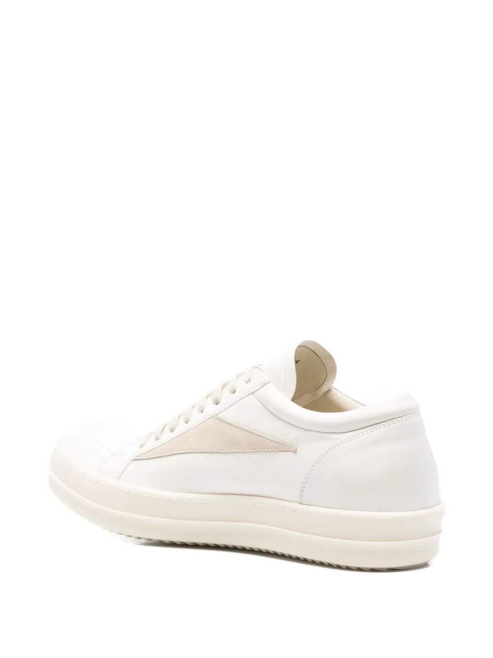 Rick Owens leather lace-up sneakers Neutrals