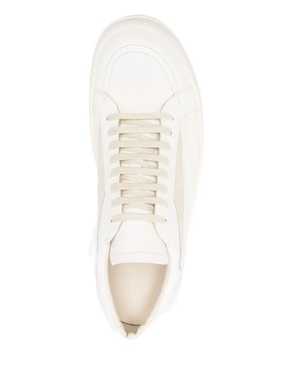 Rick Owens leather lace-up sneakers Neutrals
