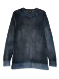 Avant Toi brushed crew-neck sweater - Blue