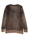Avant Toi brushed crew-neck sweater - Brown
