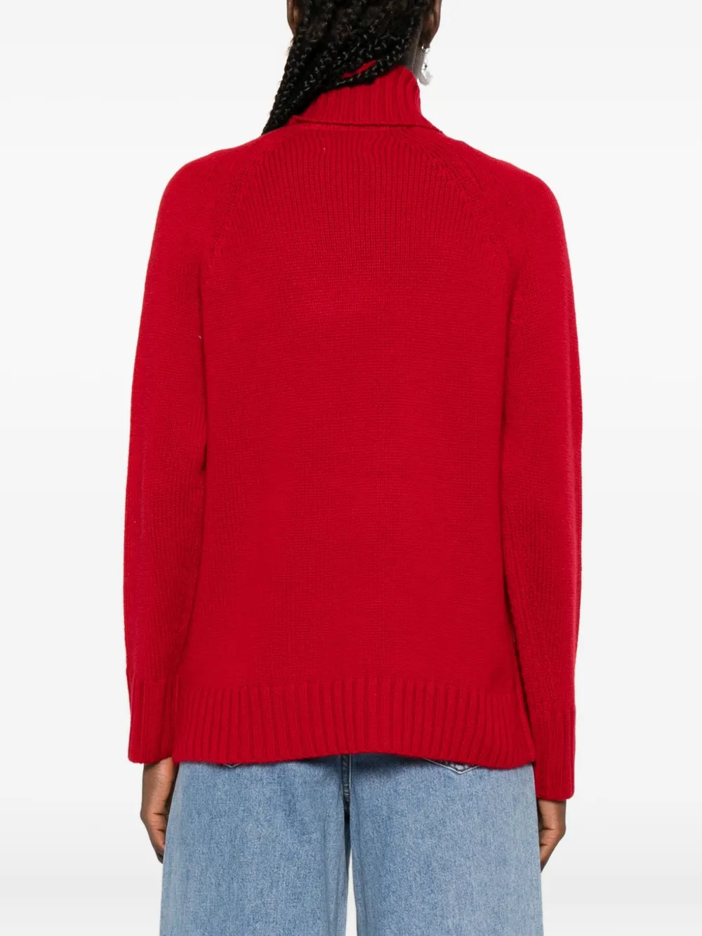 Zadig&Voltaire Trui met hoge hals en knoopdetail Rood