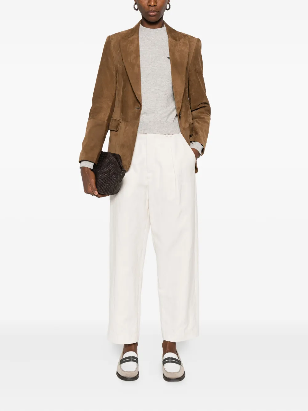 Brunello Cucinelli Trui met ronde hals Grijs