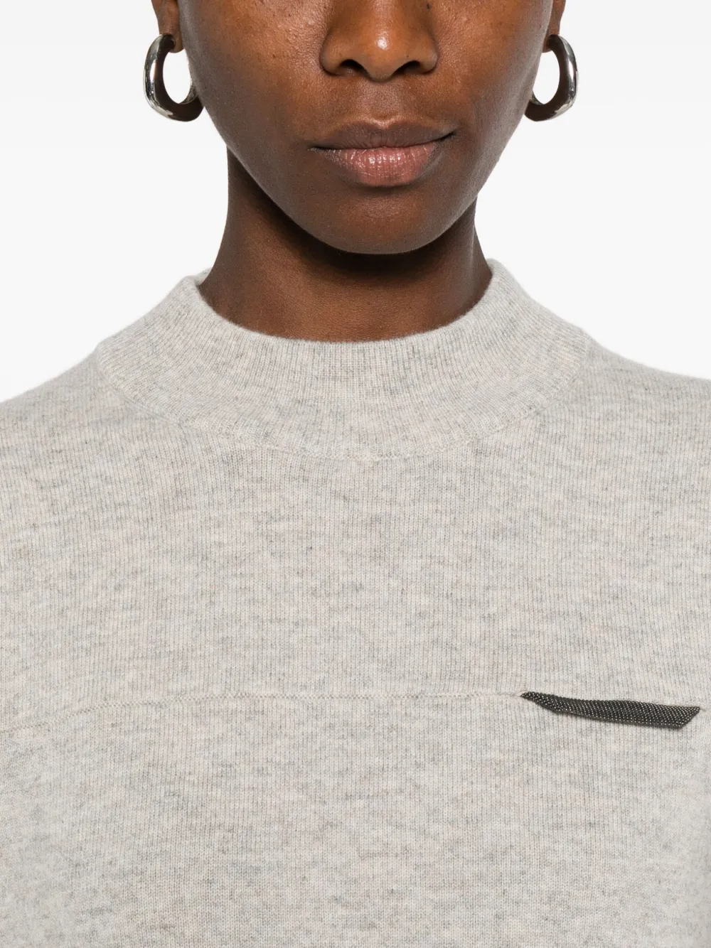 Brunello Cucinelli Trui met ronde hals Grijs
