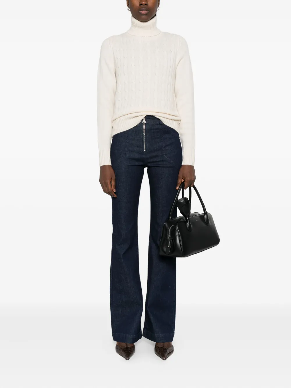 Allude cable-knit turtleneck sweater | Knitted Sweaters | Image 2