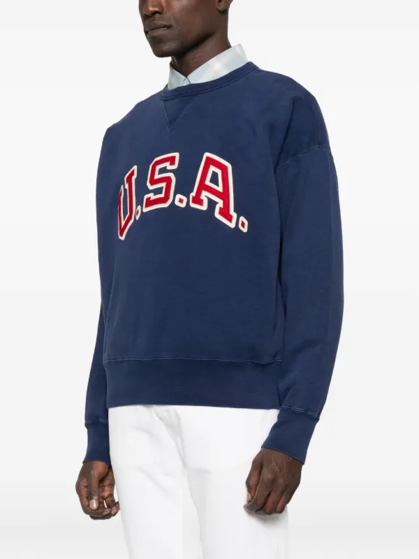 Polo Ralph Lauren USA ロゴ スウェットシャツ | ブルー | FARFETCH JP