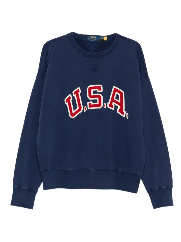 Polo Ralph Lauren USA ロゴ スウェットシャツ | ブルー | FARFETCH JP